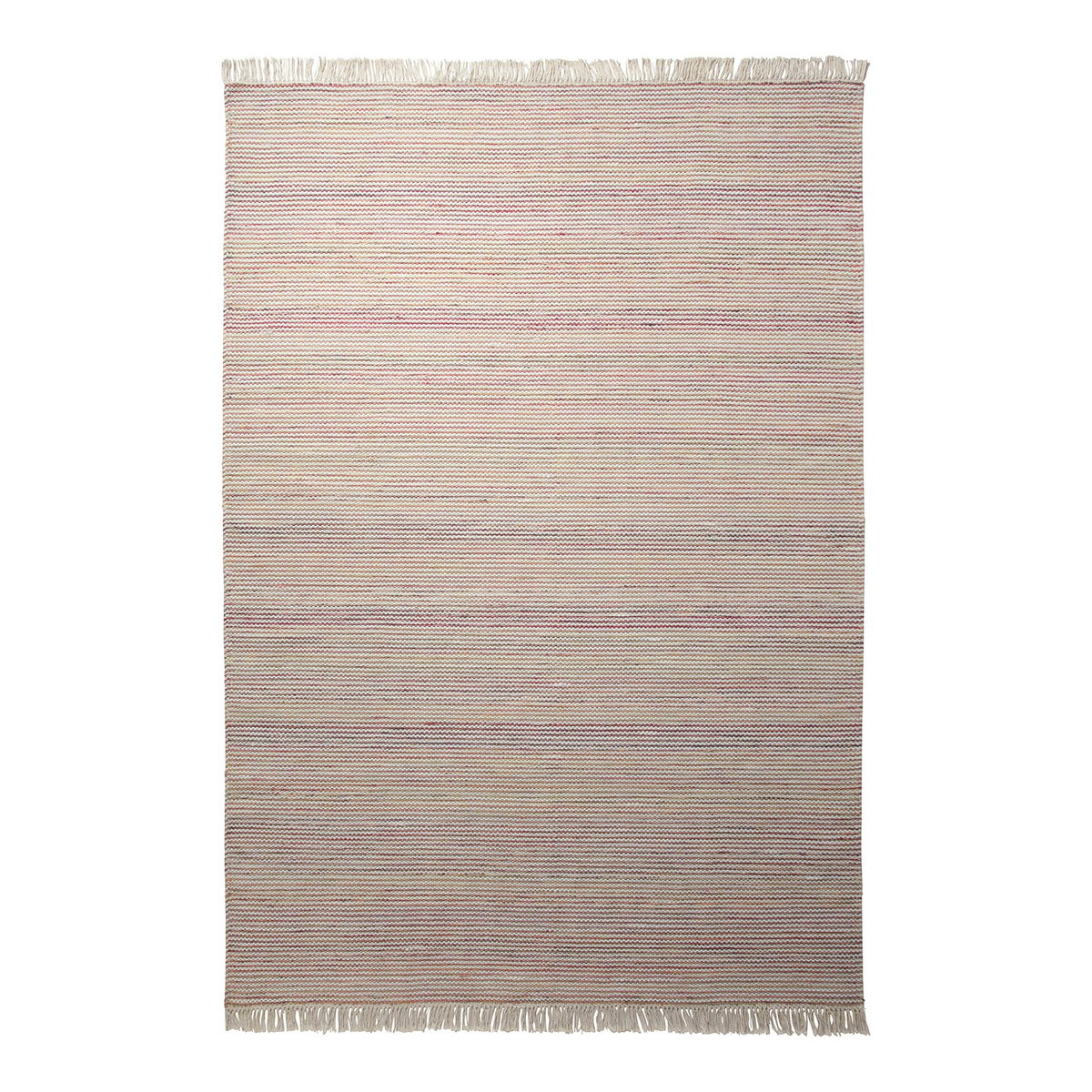 Tapis en laine fait main frangé , NIMES orange, WECON HOME
