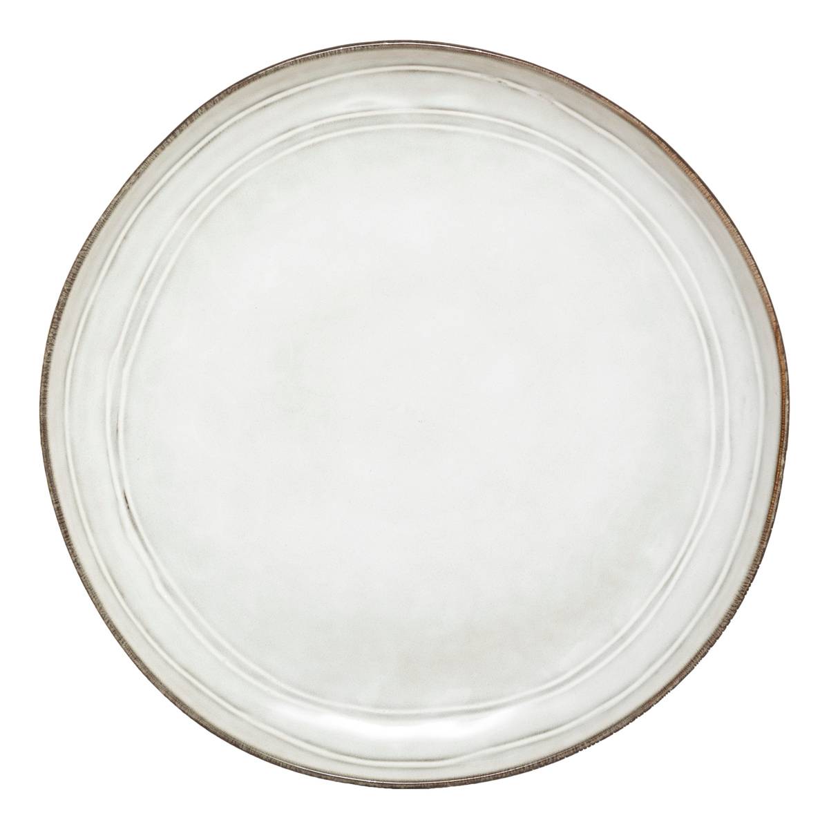 Lot de 6 assiettes en céramique FLOWER gris, SECRET DE GOURMET