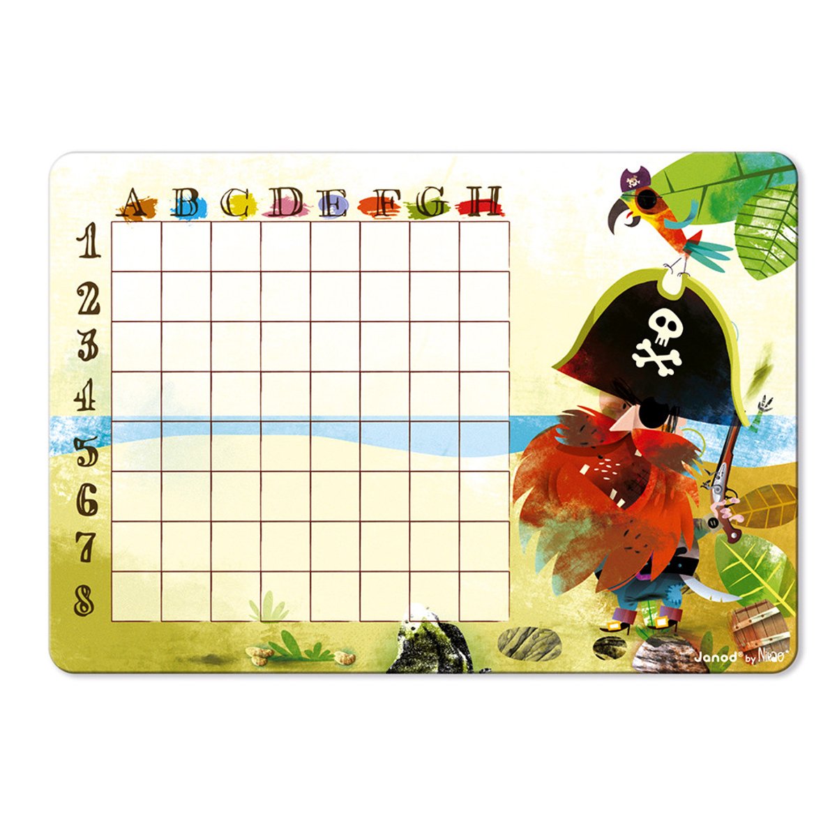 Bataille Navale Pirates couleur unique, JANOD