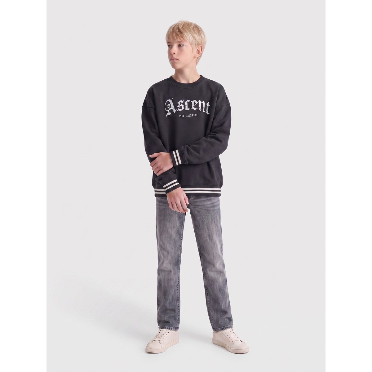 Sweat-Shirt noire - jet black, ONLY & SONS JUNIOR