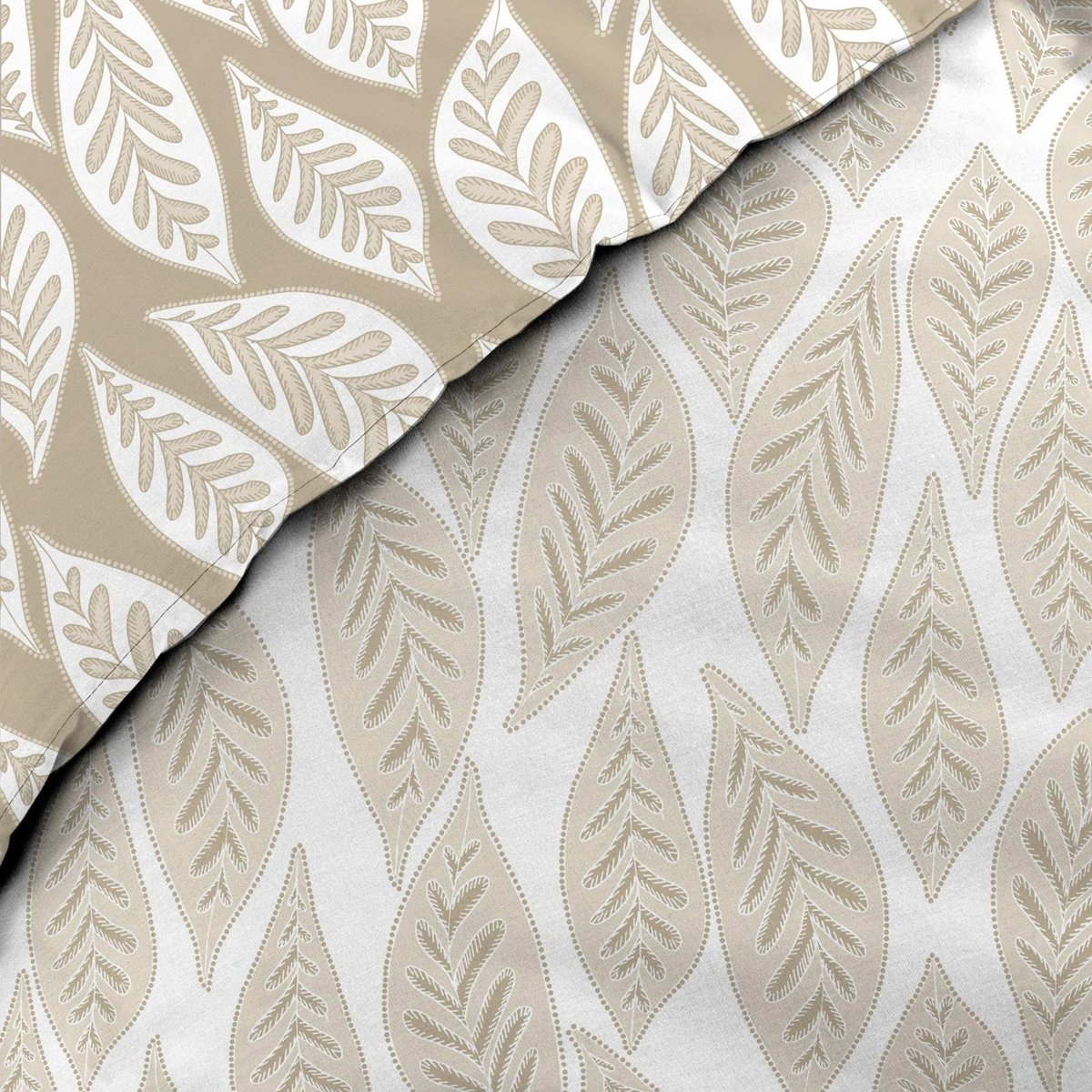 Parure de lit Mareva beige, DOUCEUR D'INTÉRIEUR