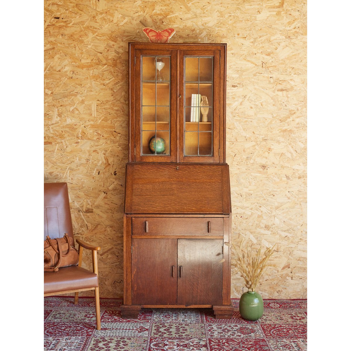 Secrétaire en bois Honoré N°180 - Bon état transparent, DEBONGOUT