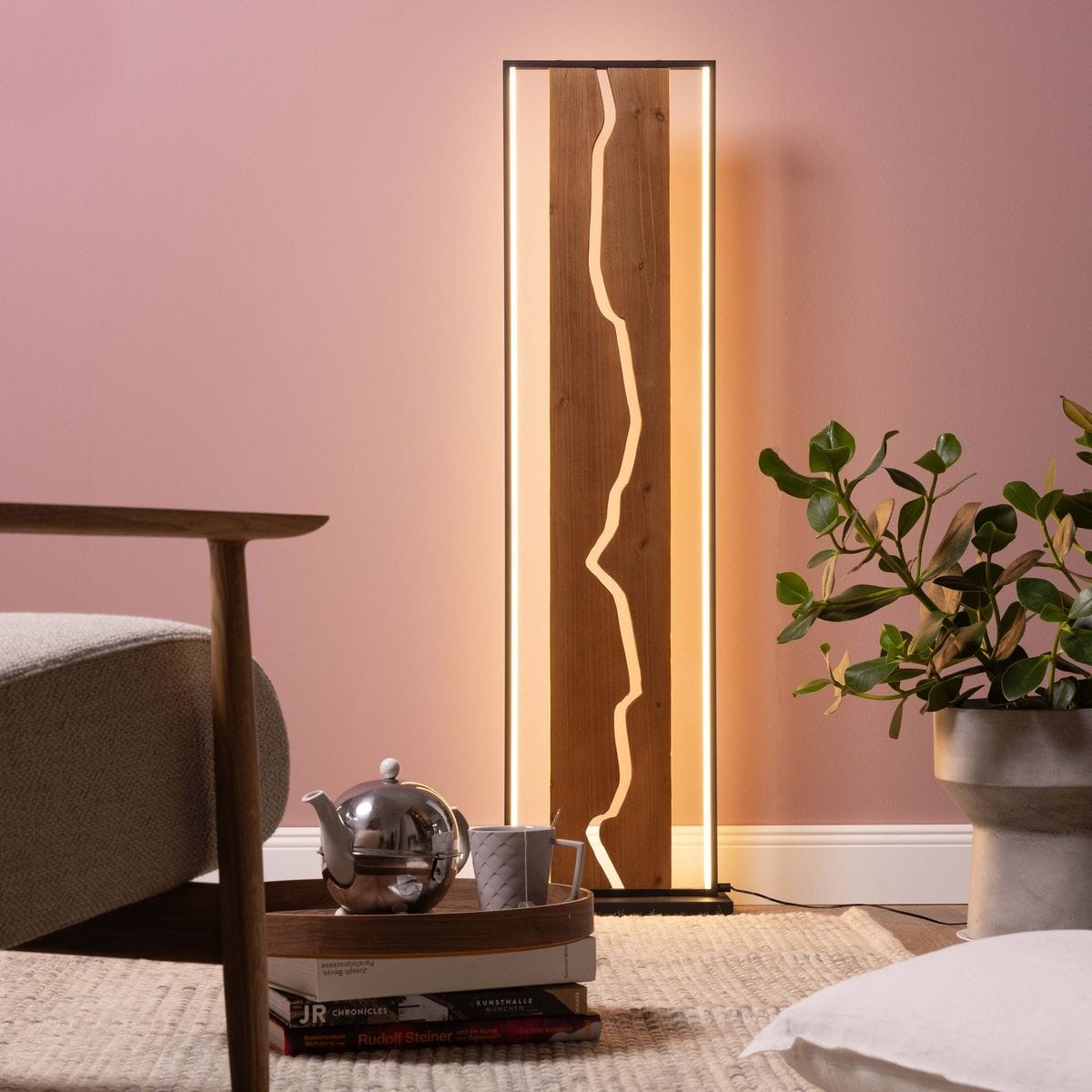 Lampadaire    THUNDER noir mat, BRILLIANT