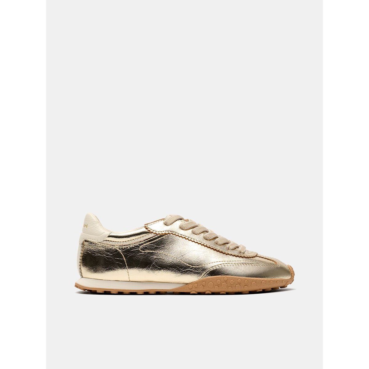 Zapatillas de piel BRIDGE FL GOLD dorado, HOFF
