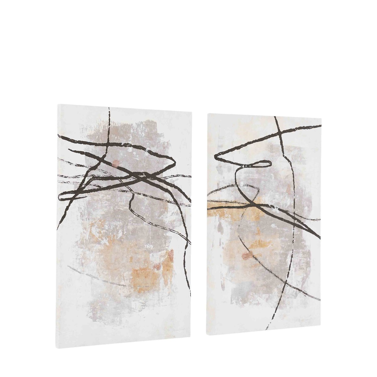 Set of 2 Tangle Framed Canvas white, ÉDITÉ