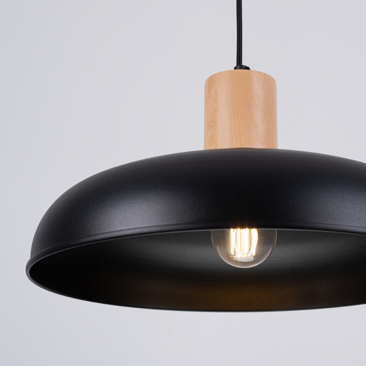 Suspension Acier Noir E27 1 Indy noir, EDEN