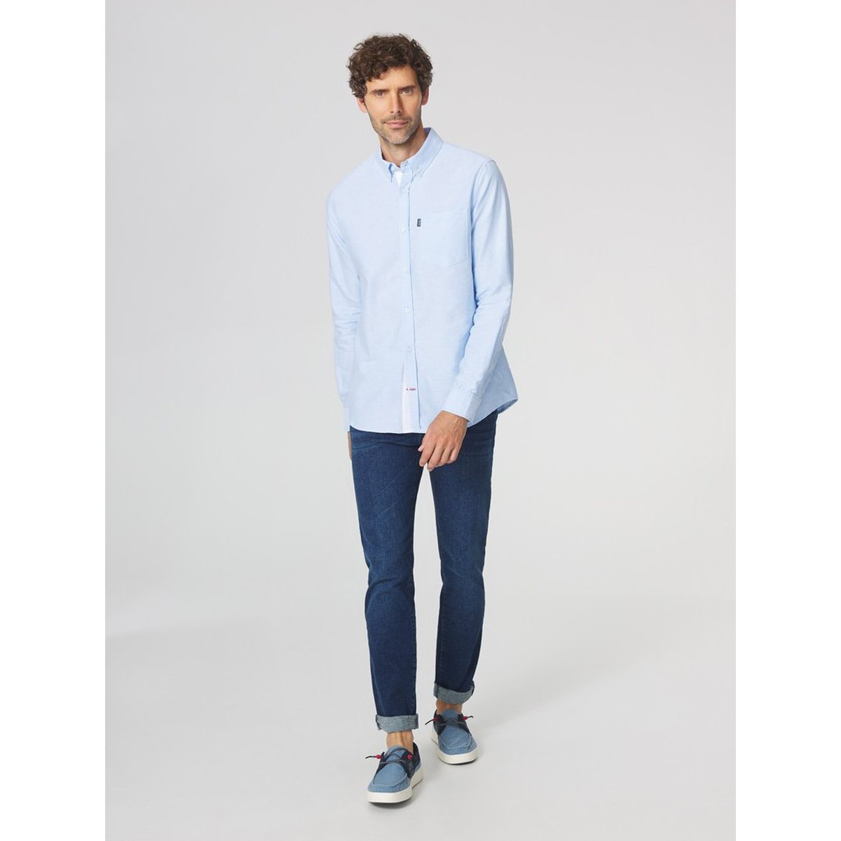 Chemise manches longues ETENDCHE chambray, TBS