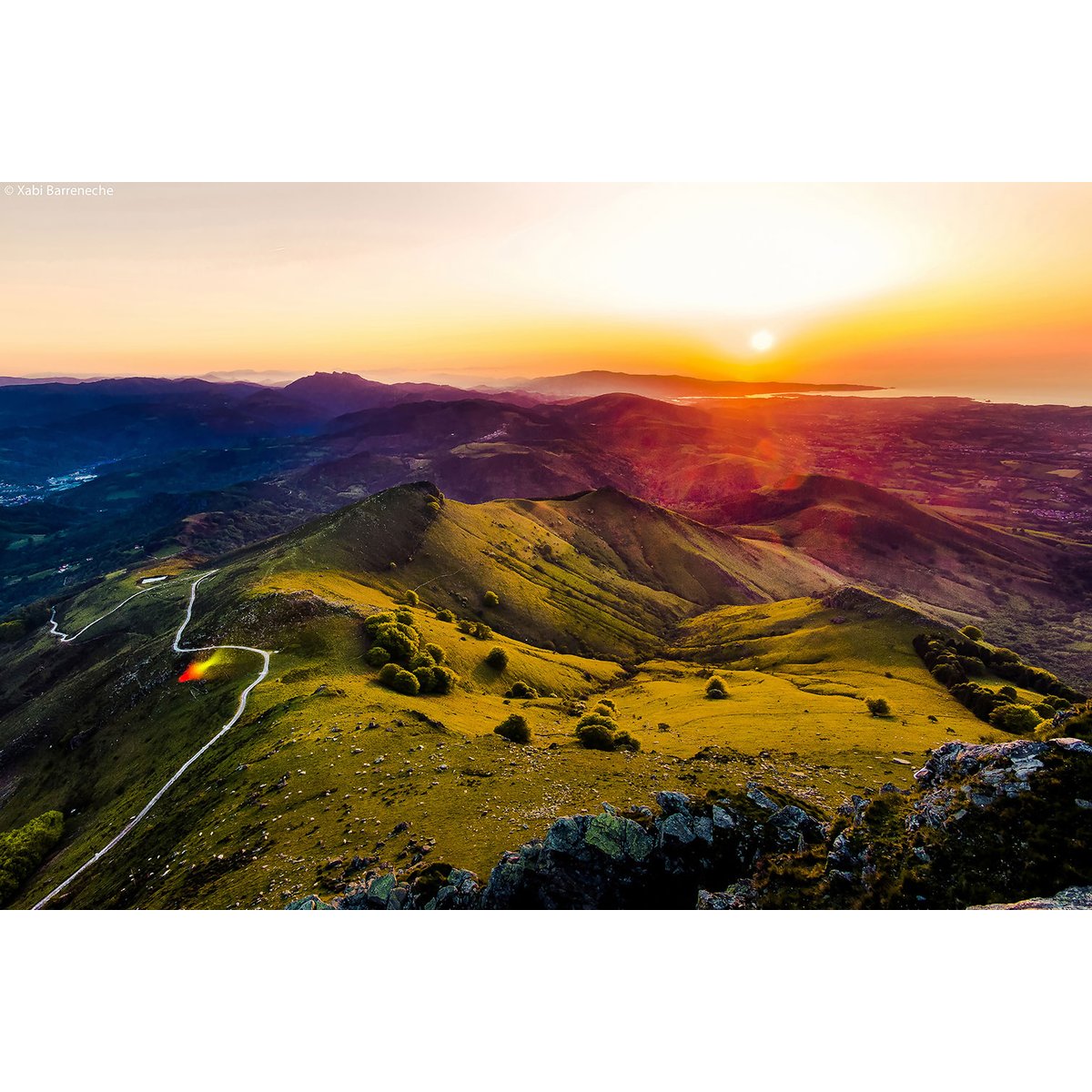 Tableau la rhune tableau alu dibond, HEXOA