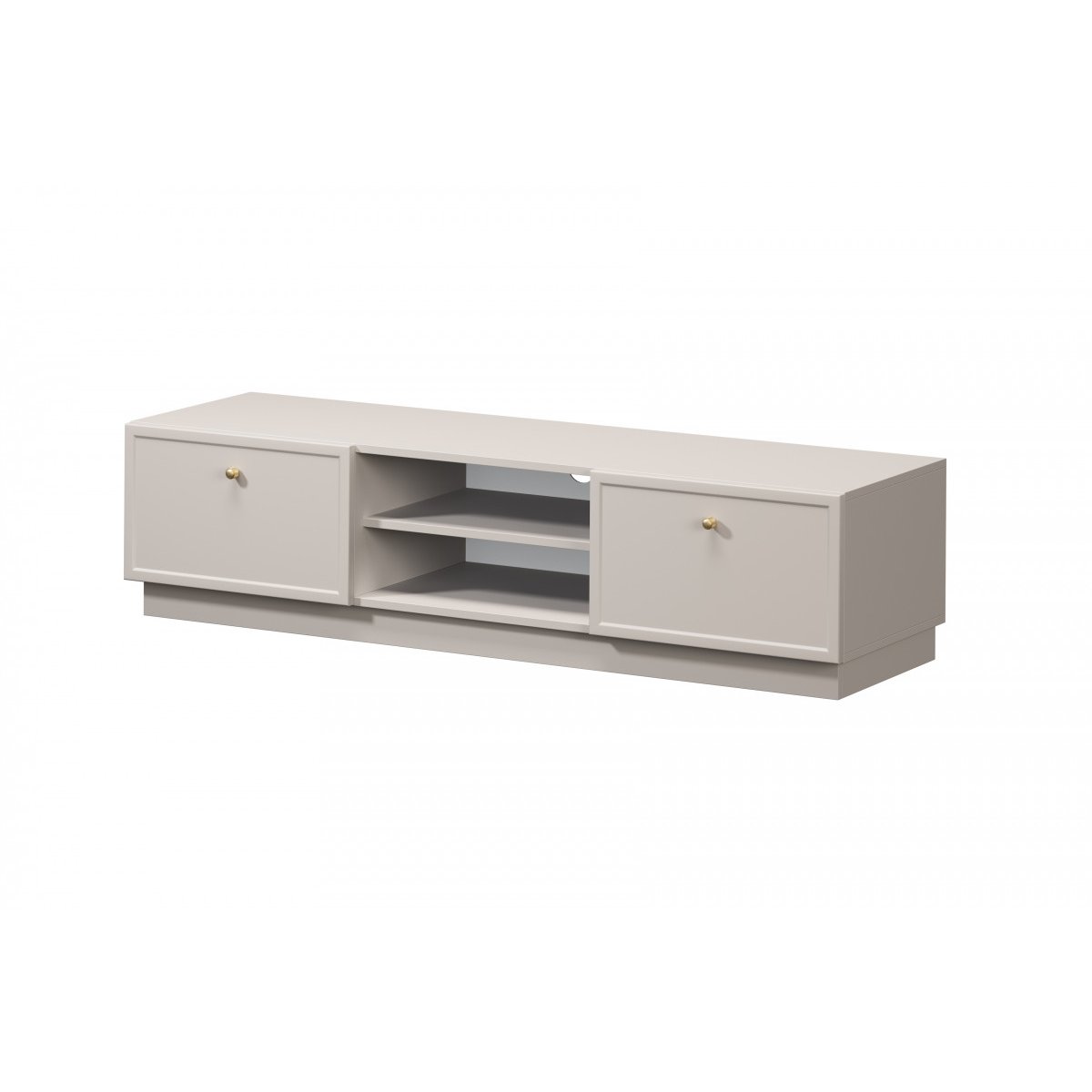 Meuble TV 150 cm panneaux de particules, LORINA beige, BOBOCHIC