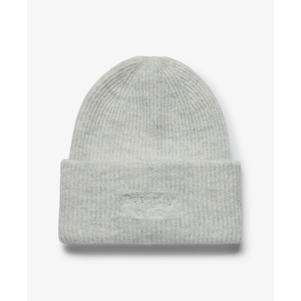 Bonnet Heritage Rib Knit Classique gris glacier chiné, SUPERDRY