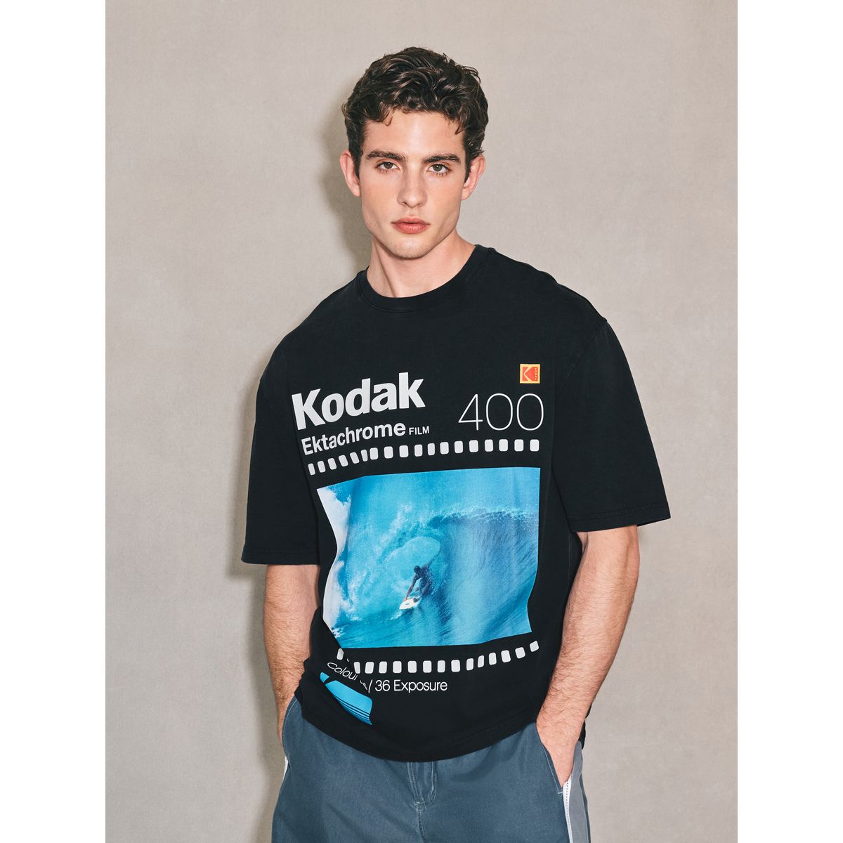 T-shirt à motif kodak edit noir, NEXT