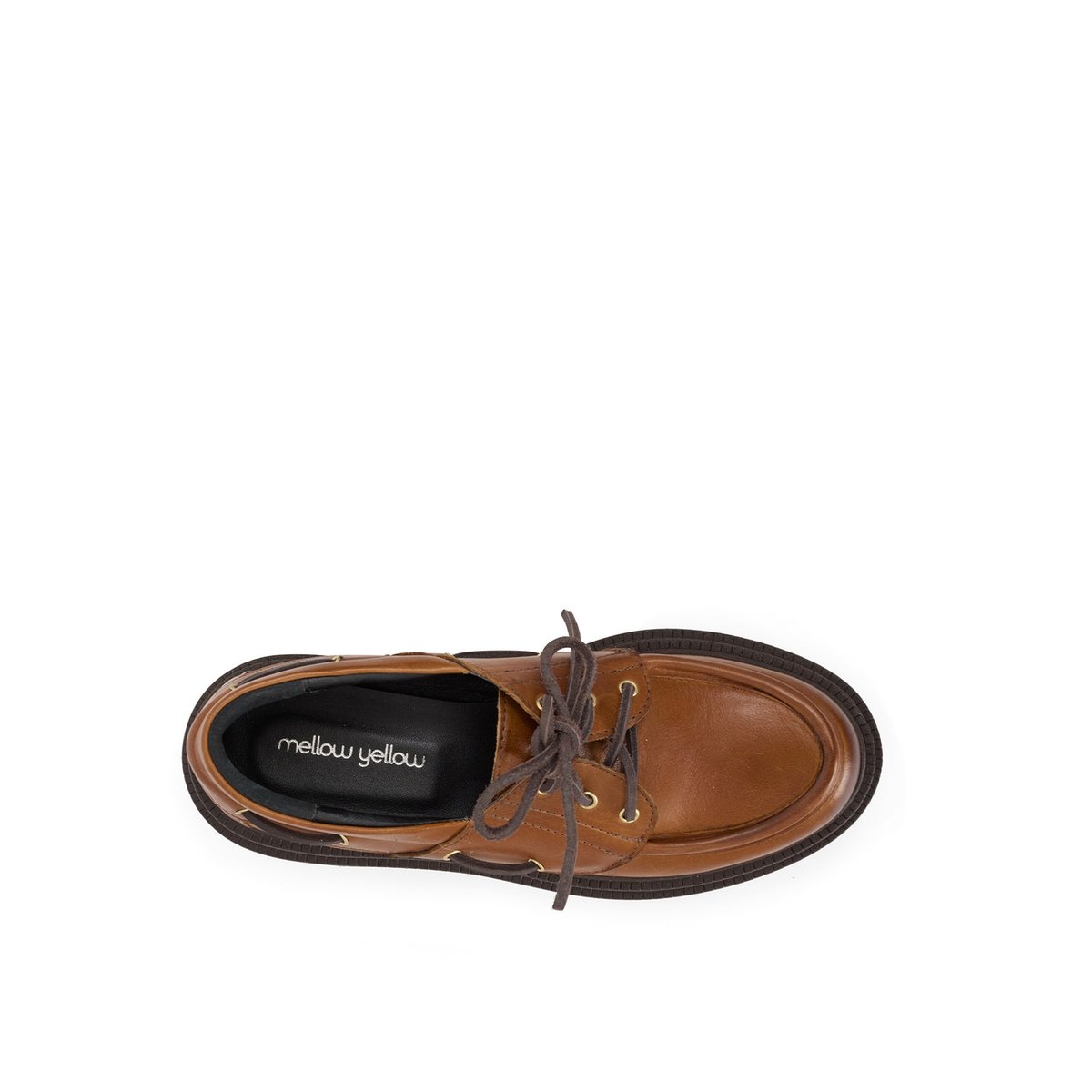 Derby en cuir LORENA cognac, MELLOW YELLOW
