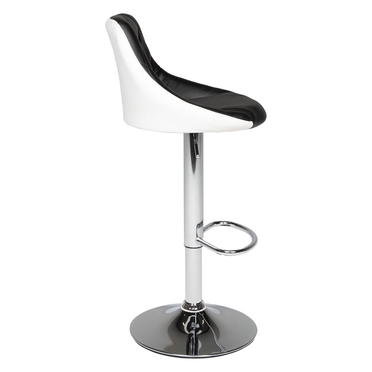 Tabouret de bar, JASPER noir, blanc, métalique, HAPPY GARDEN