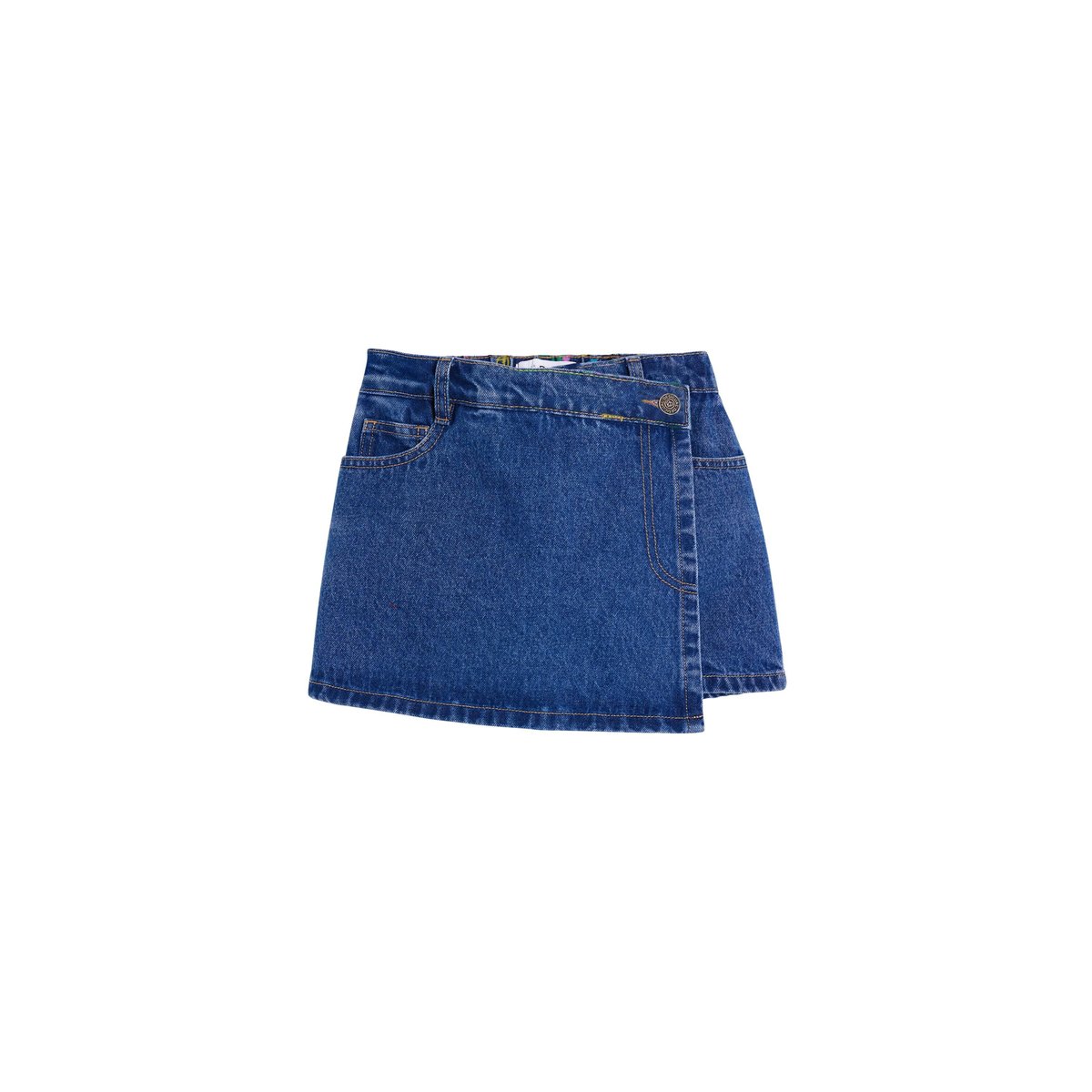 Jupe short en jean bleu clair, DESIGUAL