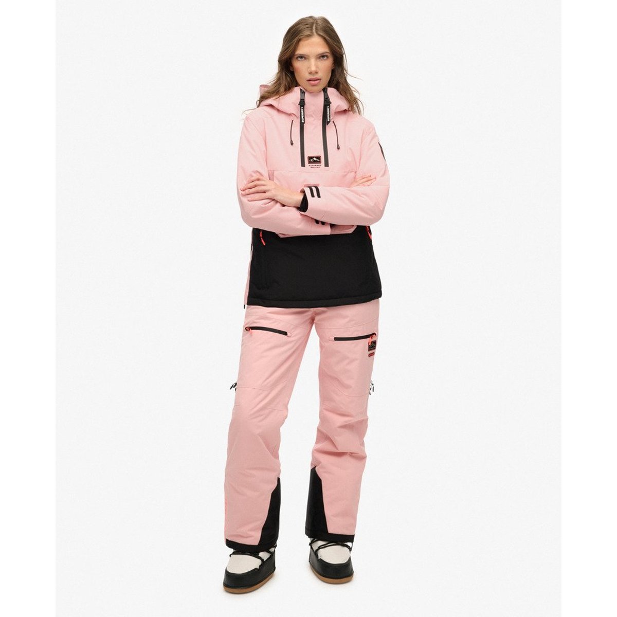 Veste de Ski Freestyle Overhead rose mat, SUPERDRY