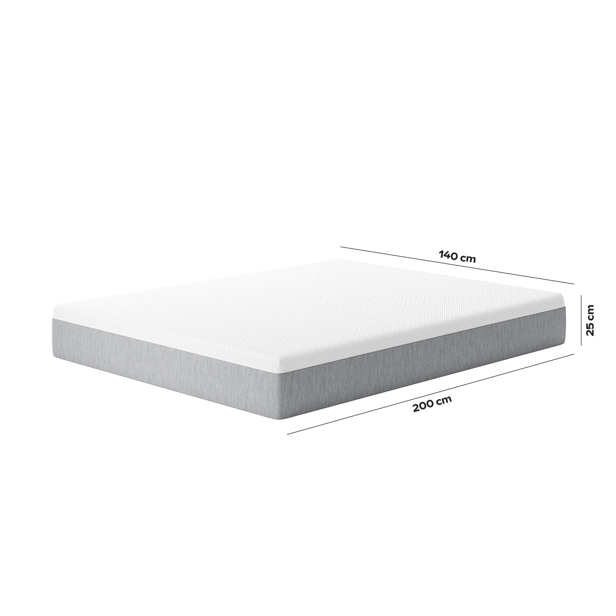 Matelas mousse Confort Premium blanc, SLOME