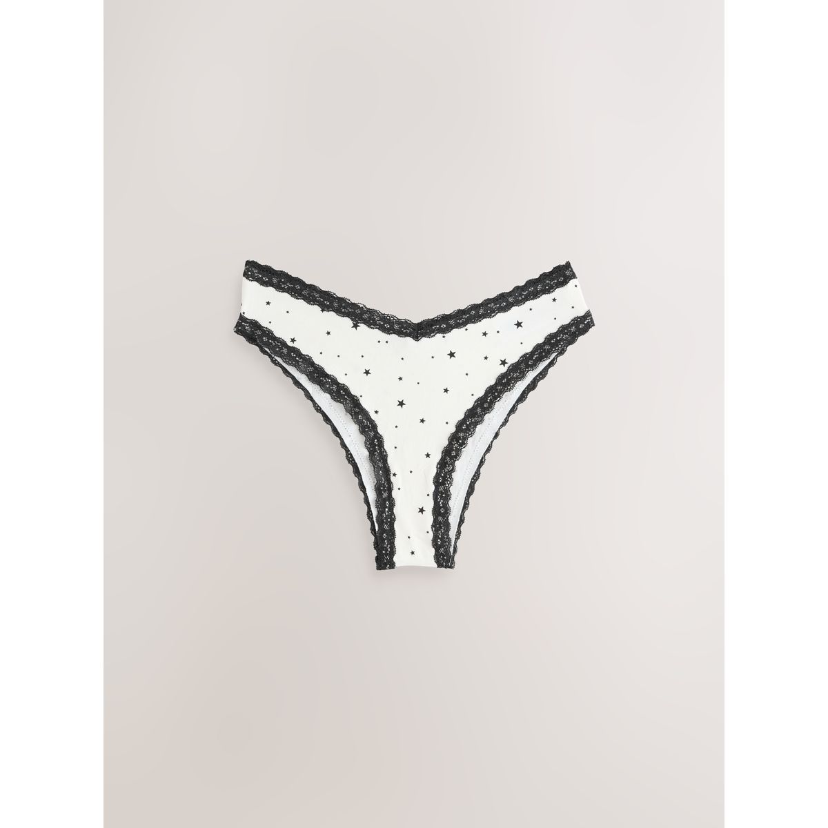 Culotte en dentelle et coton, lot de 4 noir/crème, NEXT