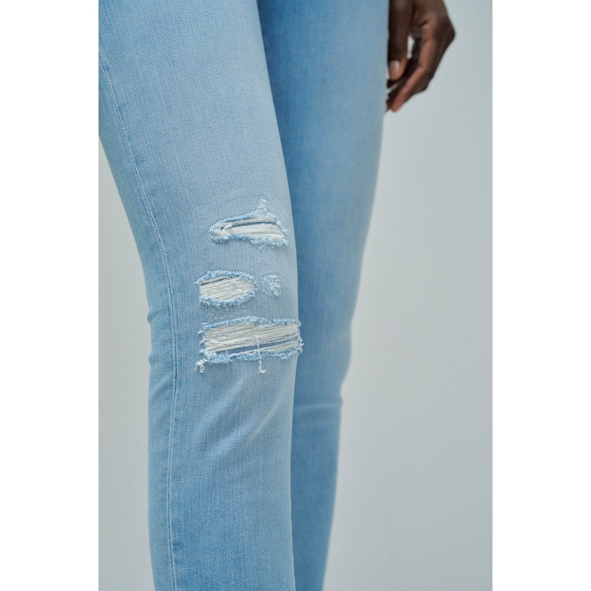 JEAN WONDER PUSH UP CROPPED SKINNY bleu turquoise, SALSA JEANS