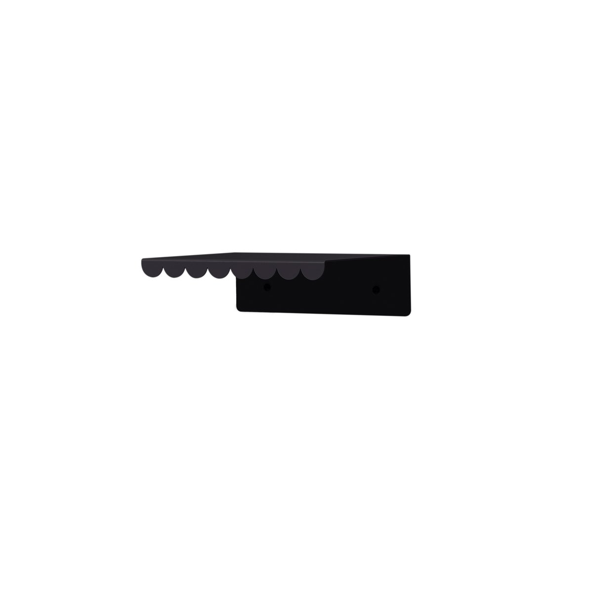 Petite étagère murale en acier laqué noir, NOBODINOZ