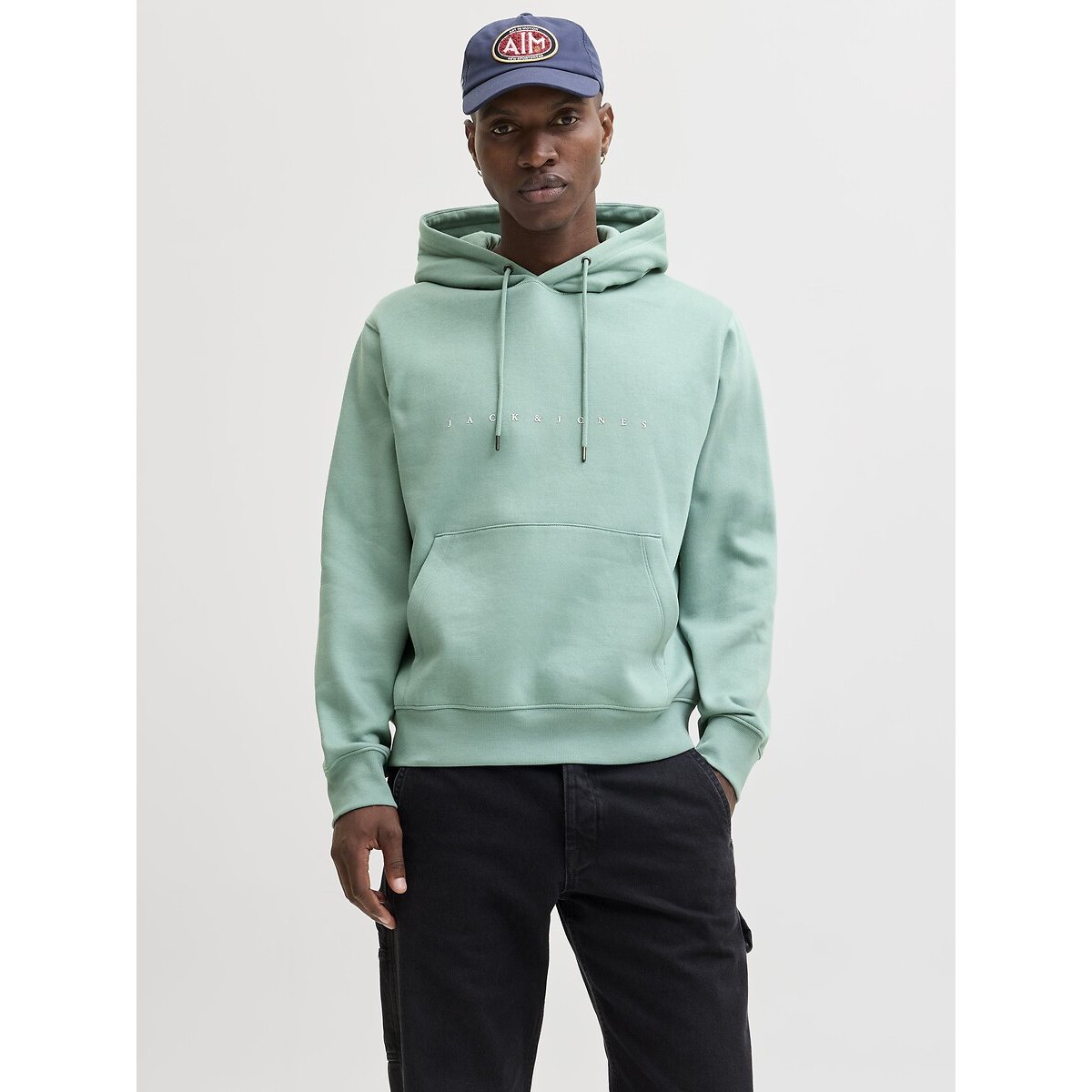 Sweat à capuche vert d'eau, JACK & JONES
