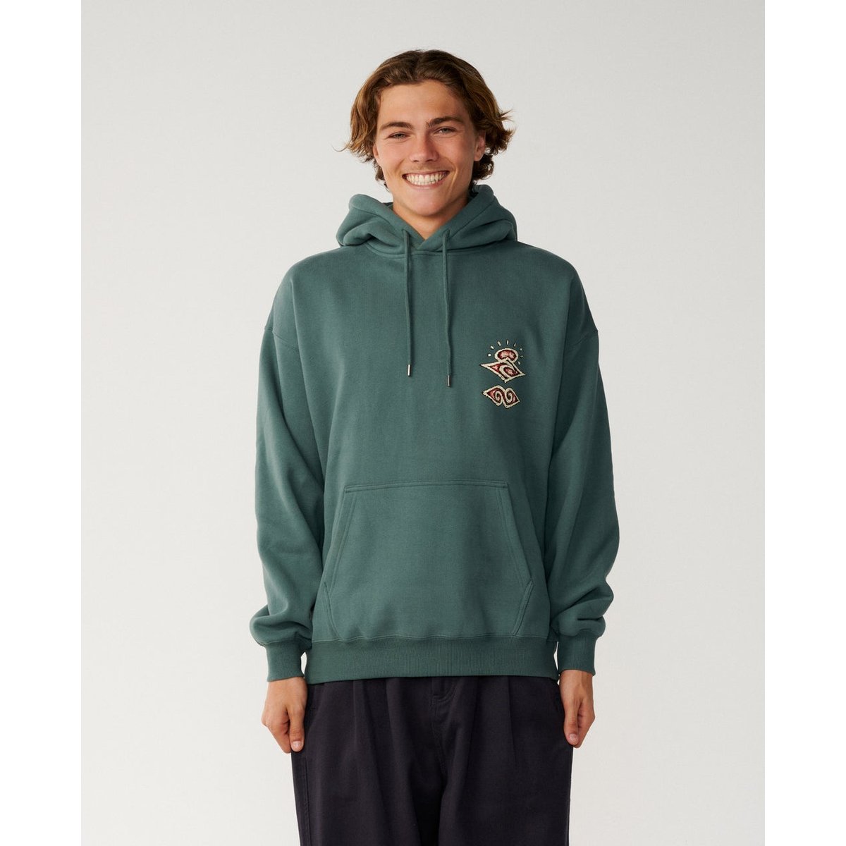 Sweat à capuche Disorder Boneyards muted green, RIP CURL