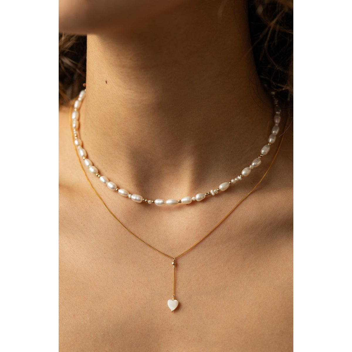 Collier cœur - nacre nacre, YAY PARIS