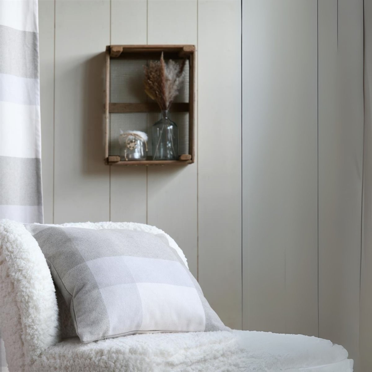 Coussin canapé - Effet laine gris, HOME MAISON