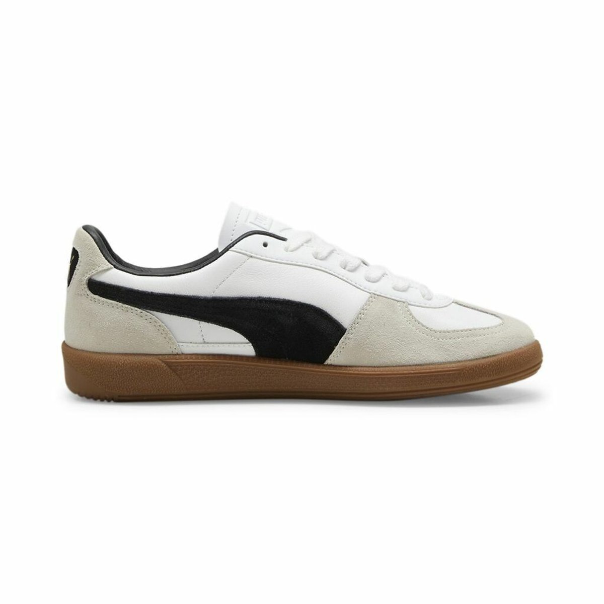 Baskets cuir Palermo blanc/noir/gris, PUMA