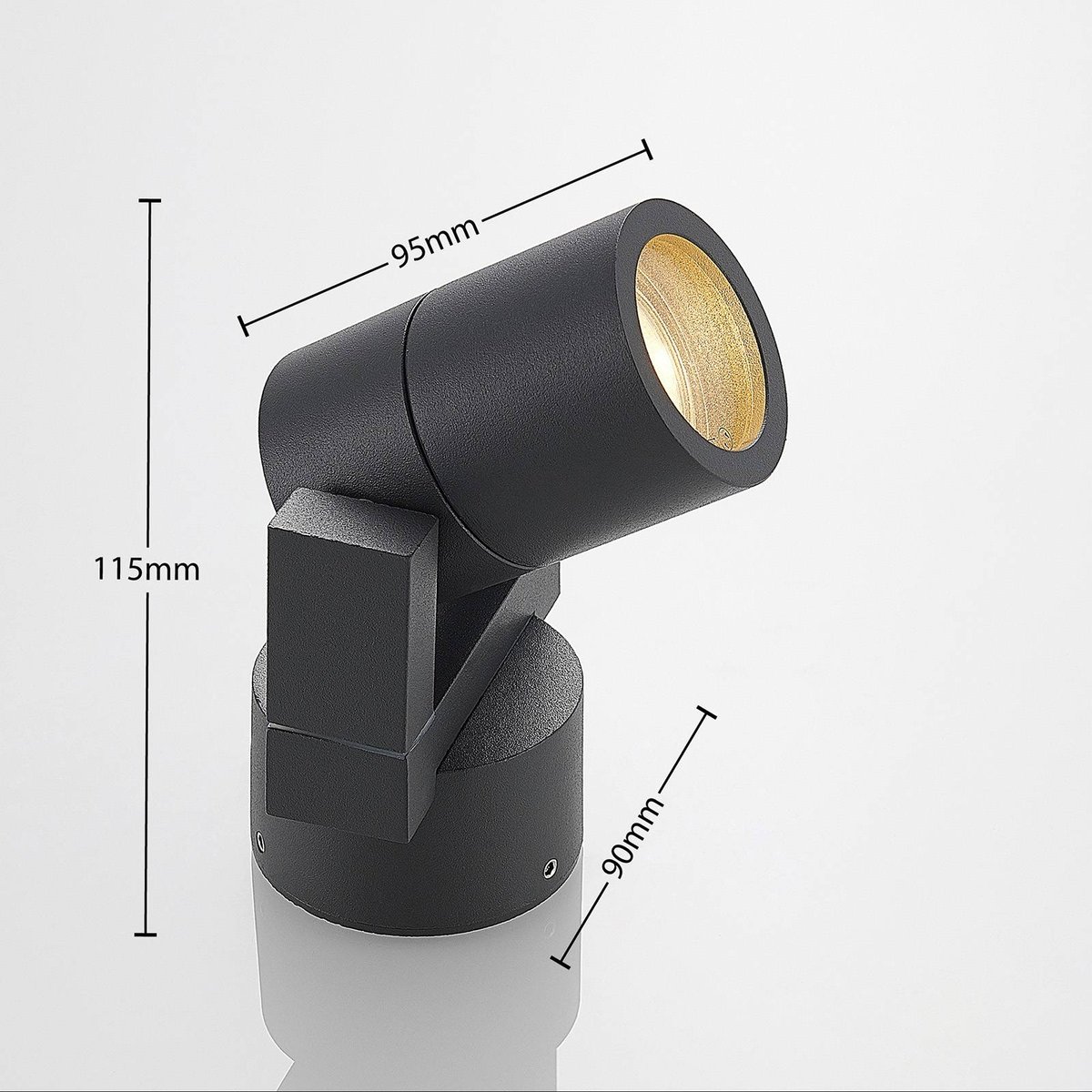 Luminaire extérieur en aluminium moderne anthracite, LUCANDE