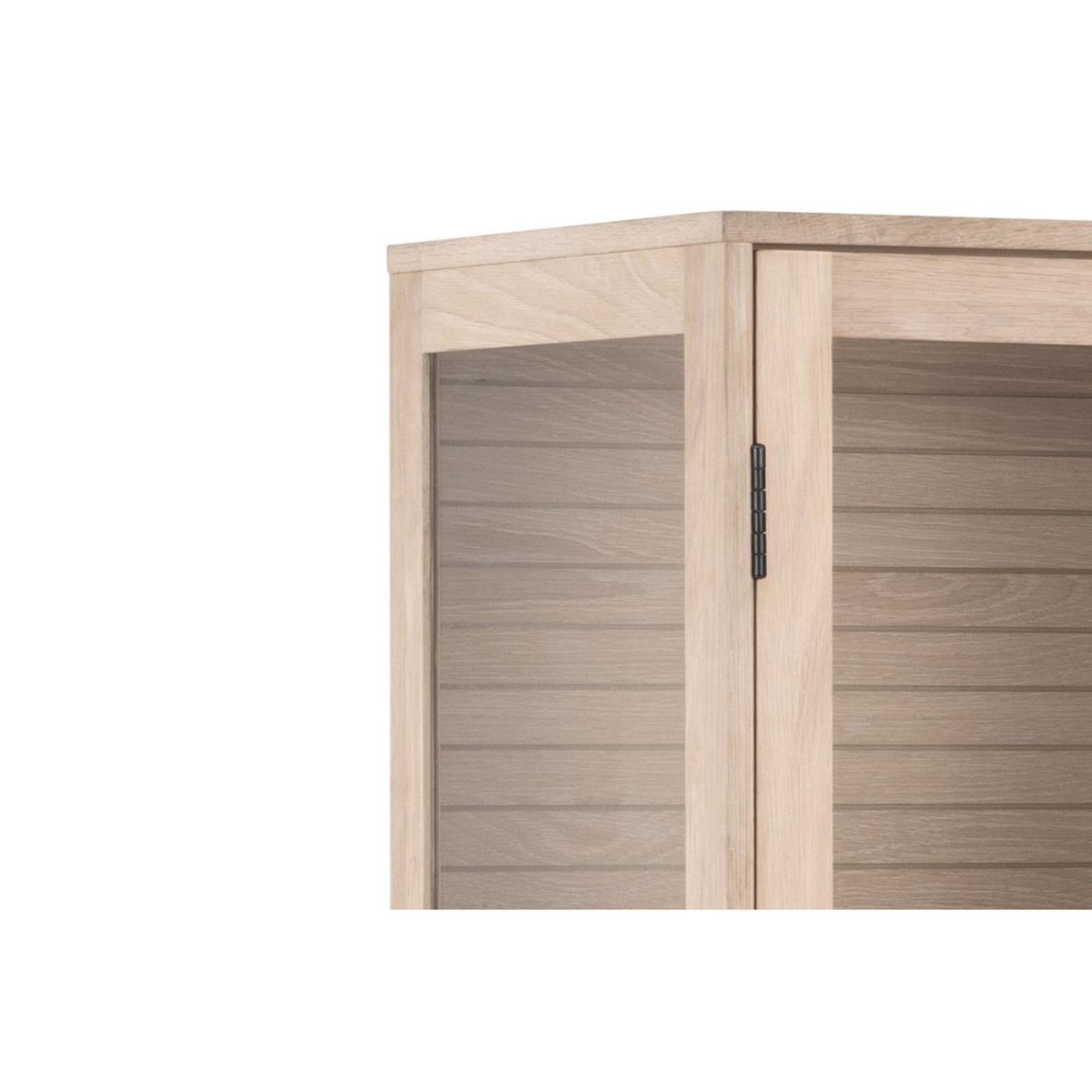 Vitrine en chêne blanchi et verre 2 portes L80 - LIAC bois clair, HELLIN, DEPUIS 1862