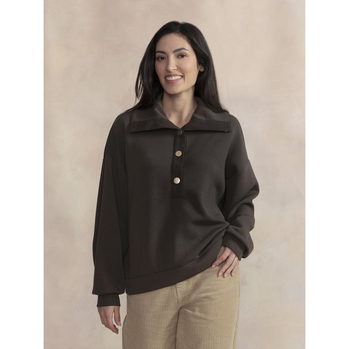 Pull col camionneur NOELYCAM brun, TBS