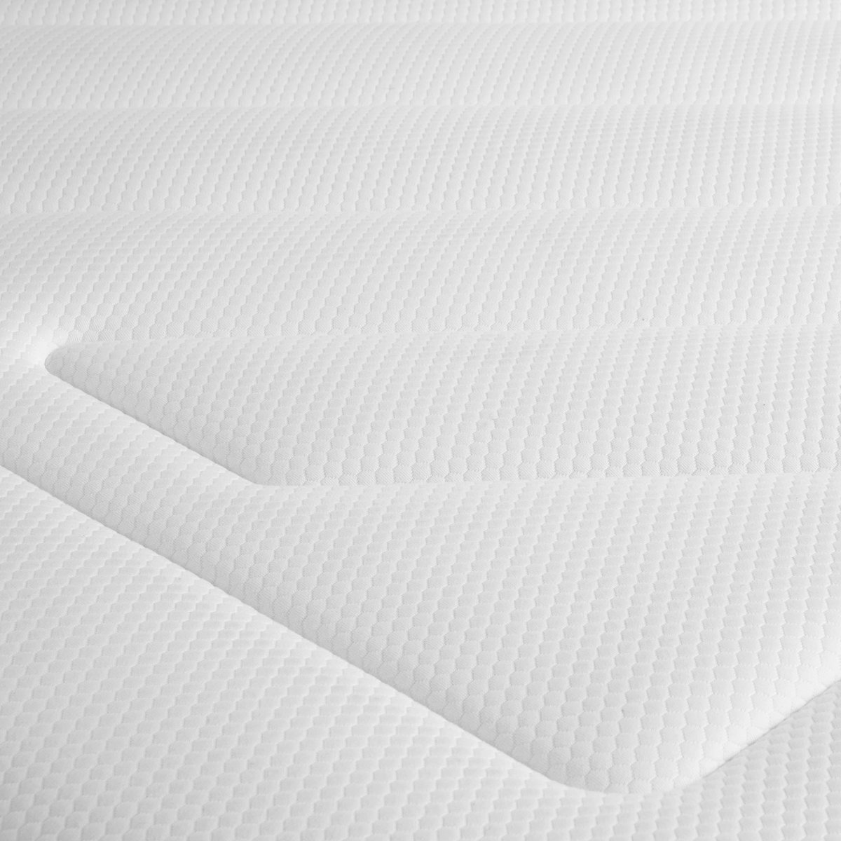 Ensemble matelas ressorts, latex et mémoire de forme, sommier Constellation et pieds Rêve 700 blanc, SOMEO