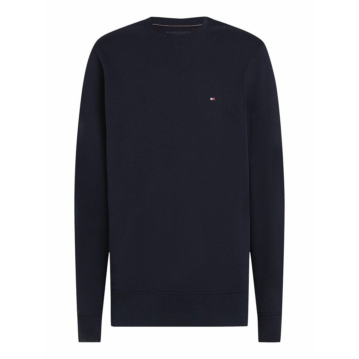 Fleece sweatshirt met geborduurde vlag donkerblauw, TOMMY HILFIGER