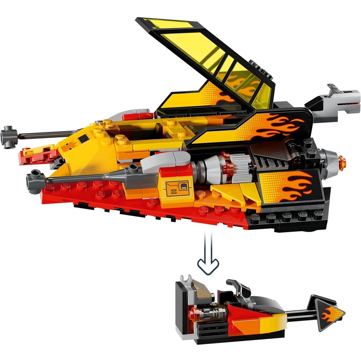 LEGO Star Wars : Snowspeeder en Flammes - 75414, Jouet de Construction Épique multicolore, LEGO