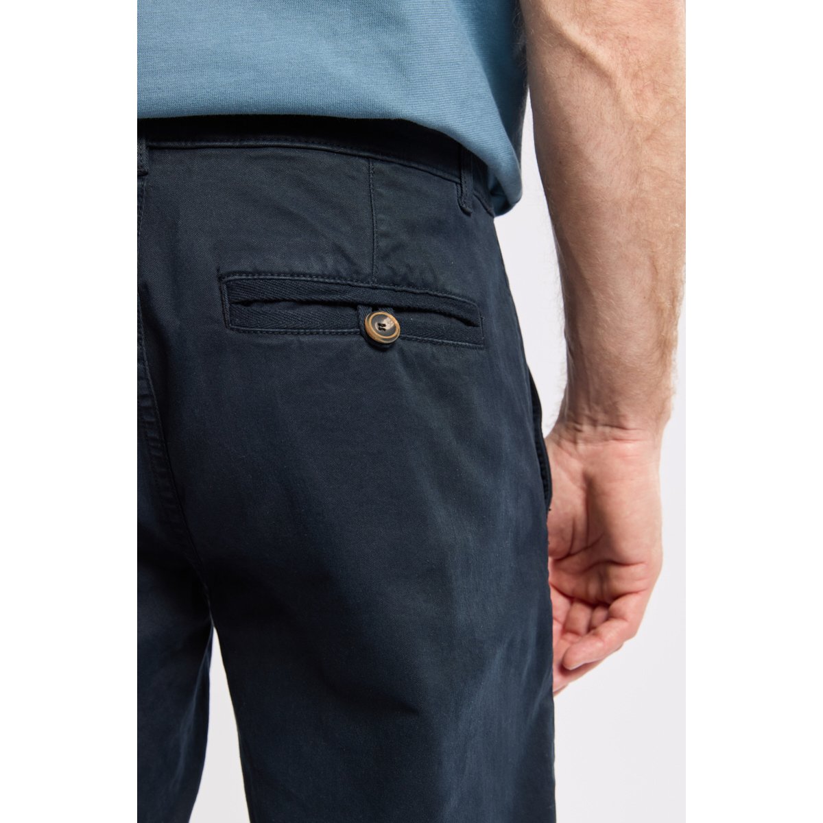Chino coupe droite en coton rich navy, ARMOR-LUX