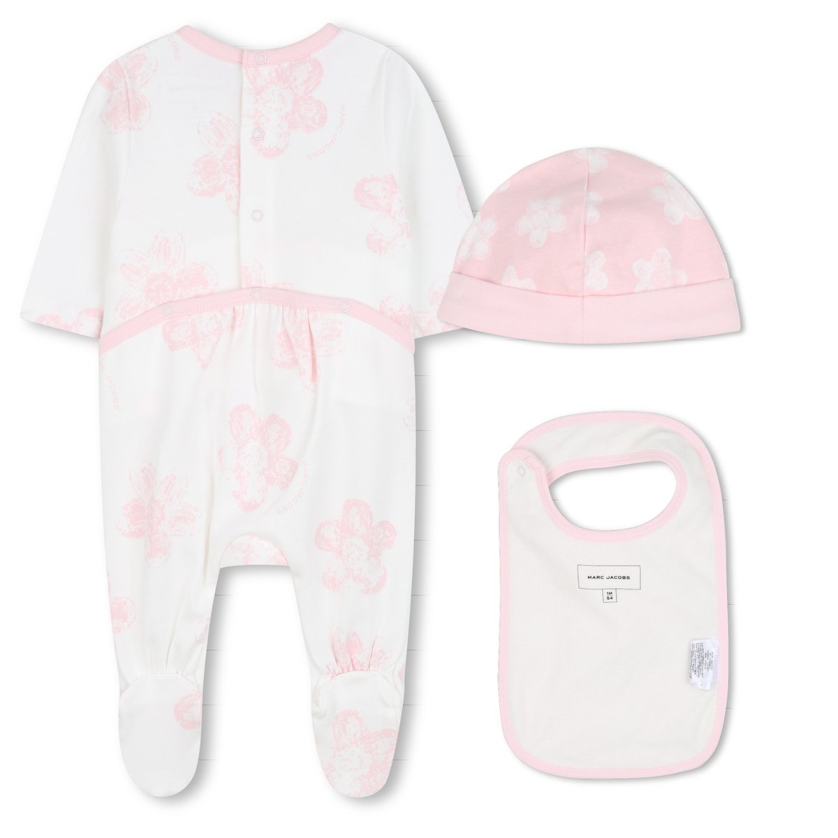 Pyjama, ensemble de bavoir et de chapeaux rosee, MARC JACOBS
