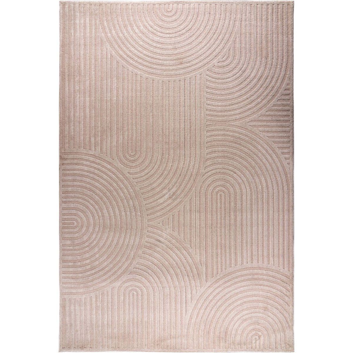 Tapis rectangulaire à relief beige sable clair ton sur ton, ARTE ESPINA