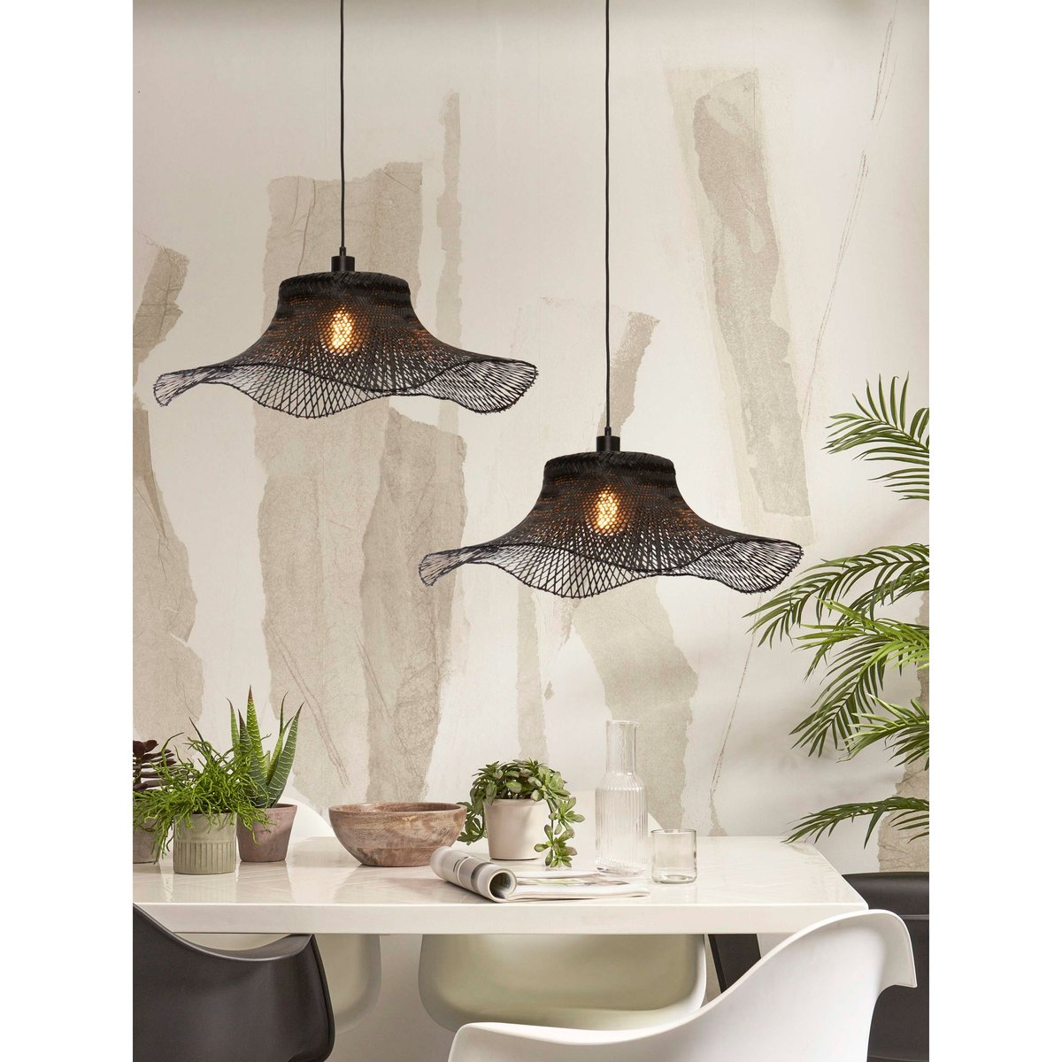 Lampe Suspendue Bambou IBIZA marron foncé, GOOD & MOJO