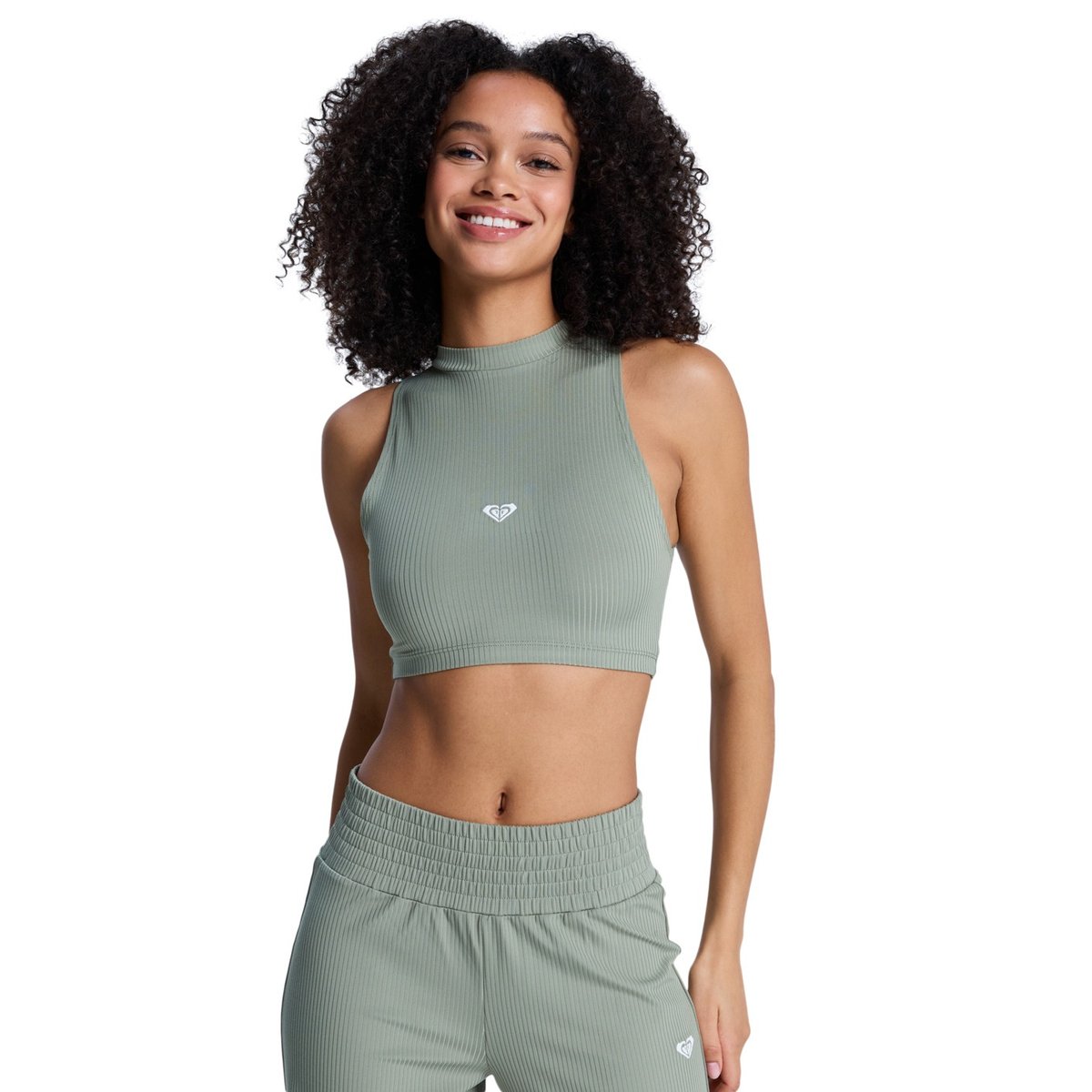 Débardeur de sport court RISE & VIBE. vert oil green, ROXY