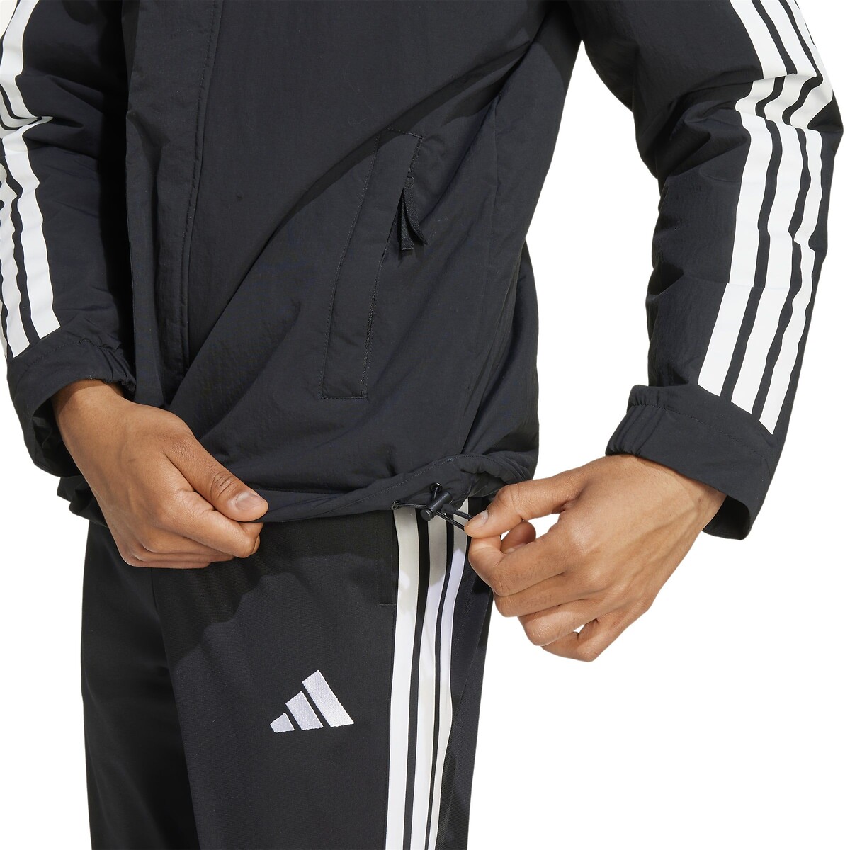 Veste à capuche 3 bandes, CLIMAWARM noir, ADIDAS SPORTSWEAR