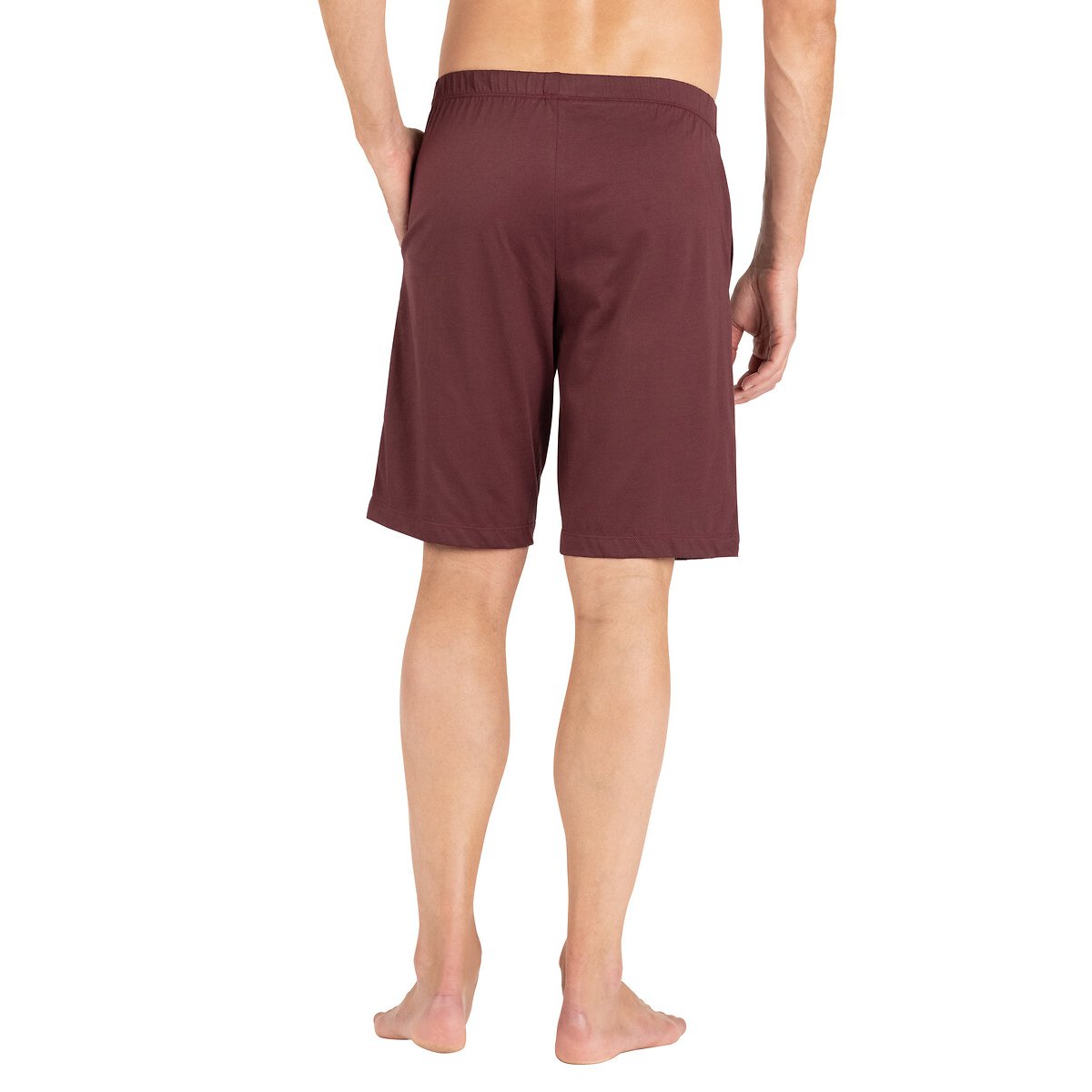 Pyjashort en coton mercerisé et motif haut bordeaux, EMINENCE