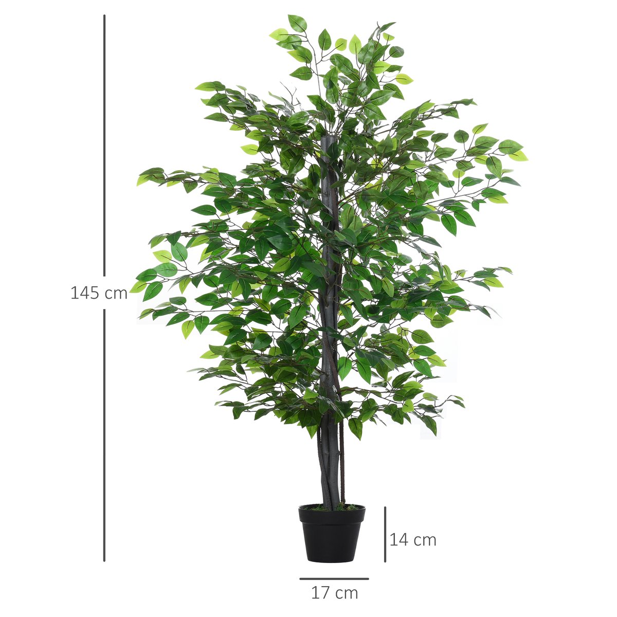 Plantes artificielles Plastique Vert vert, OUTSUNNY