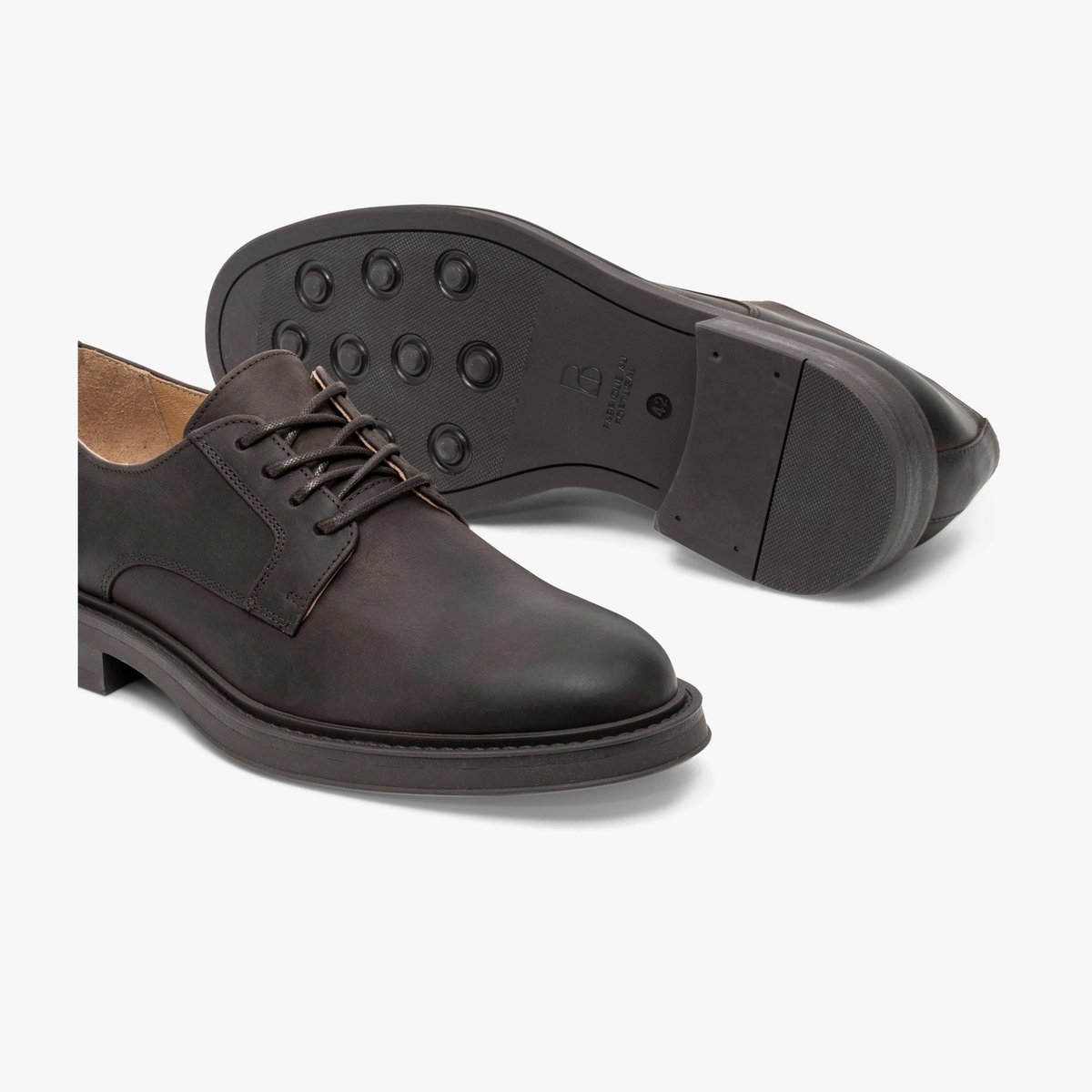 Derby en cuir OSIS marron cafe, BOCAGE