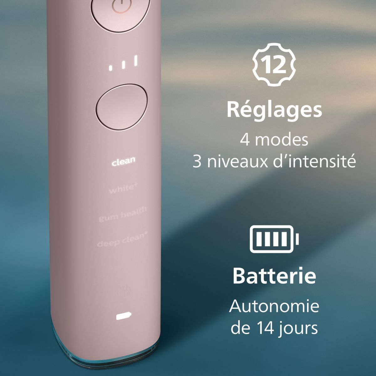 Brosse à dents électrique Sonicare diamondClean 9000 HX9911/84 rose, PHILIPS