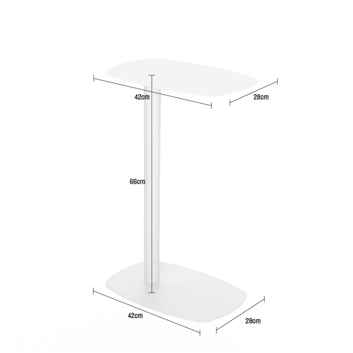 Table d'appoint en métal H66cm- SIDY beige, DRAWER