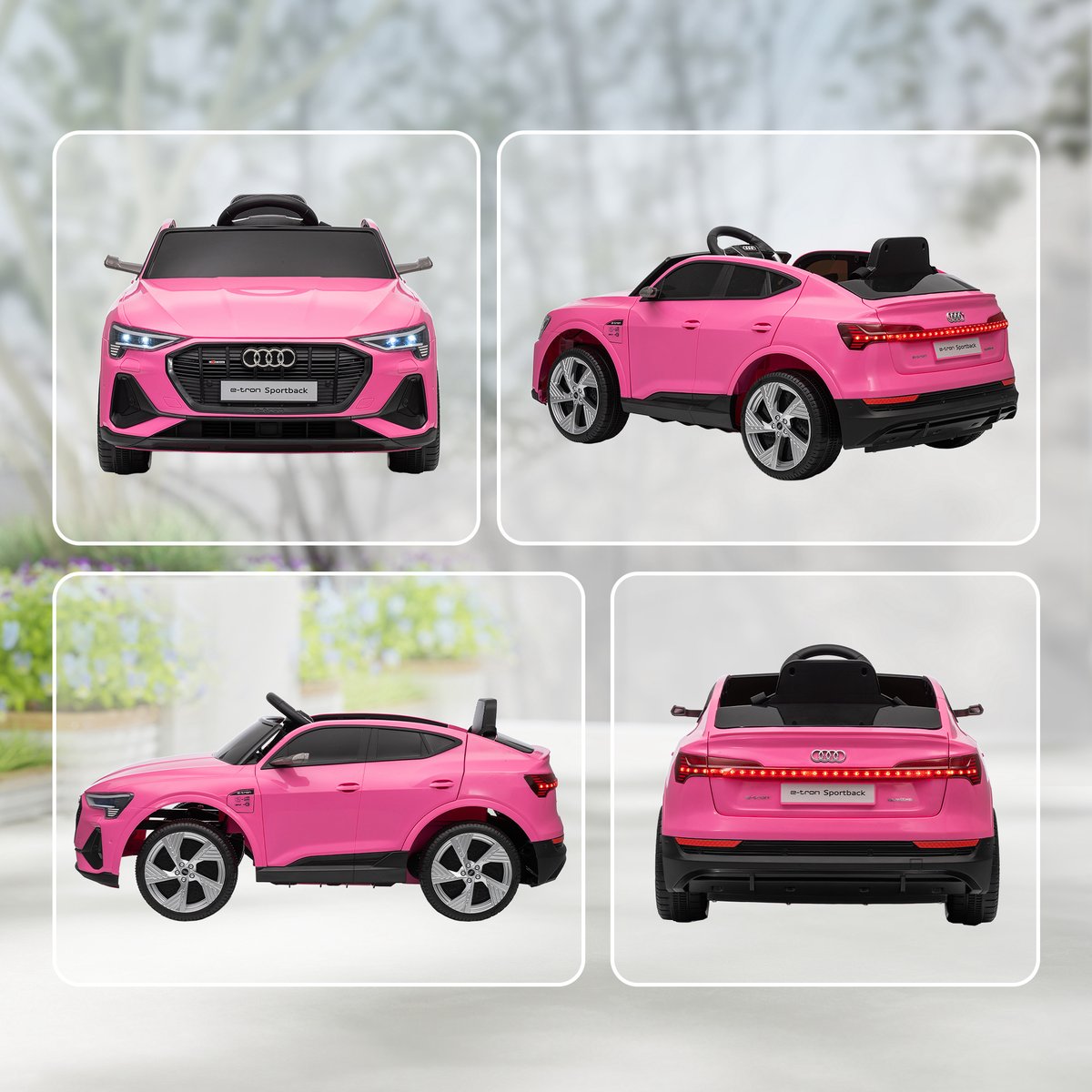 Voiture électrique à conducteur assis PP Rose rose, HOMCOM