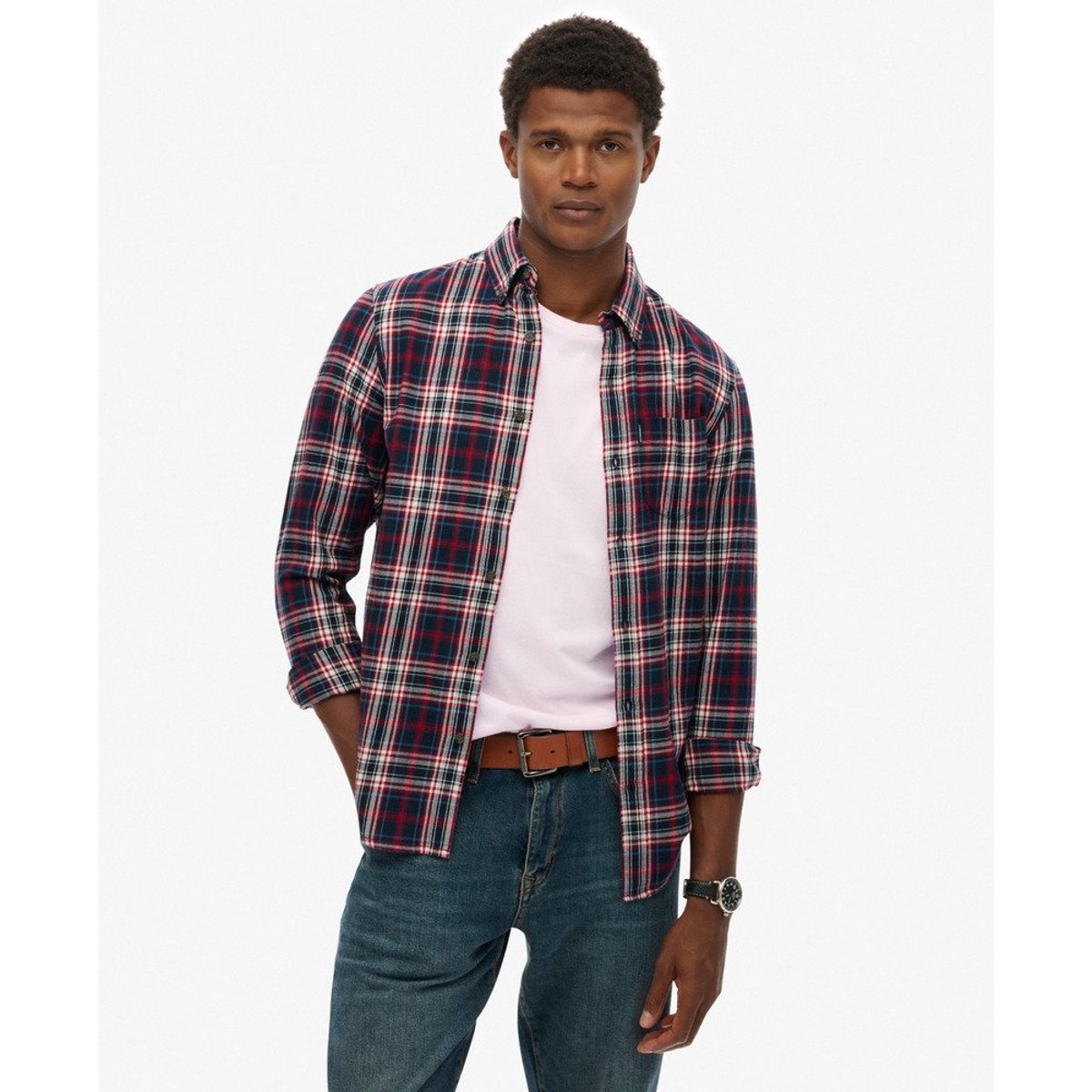 Chemise à Carreaux Vintage carreaux grace marine, SUPERDRY