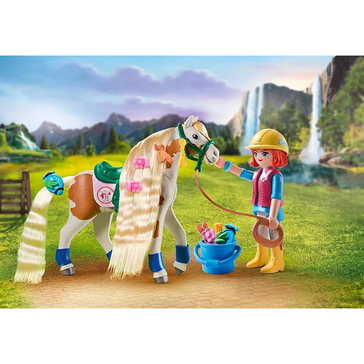Ellie avec cheval multicolore, PLAYMOBIL