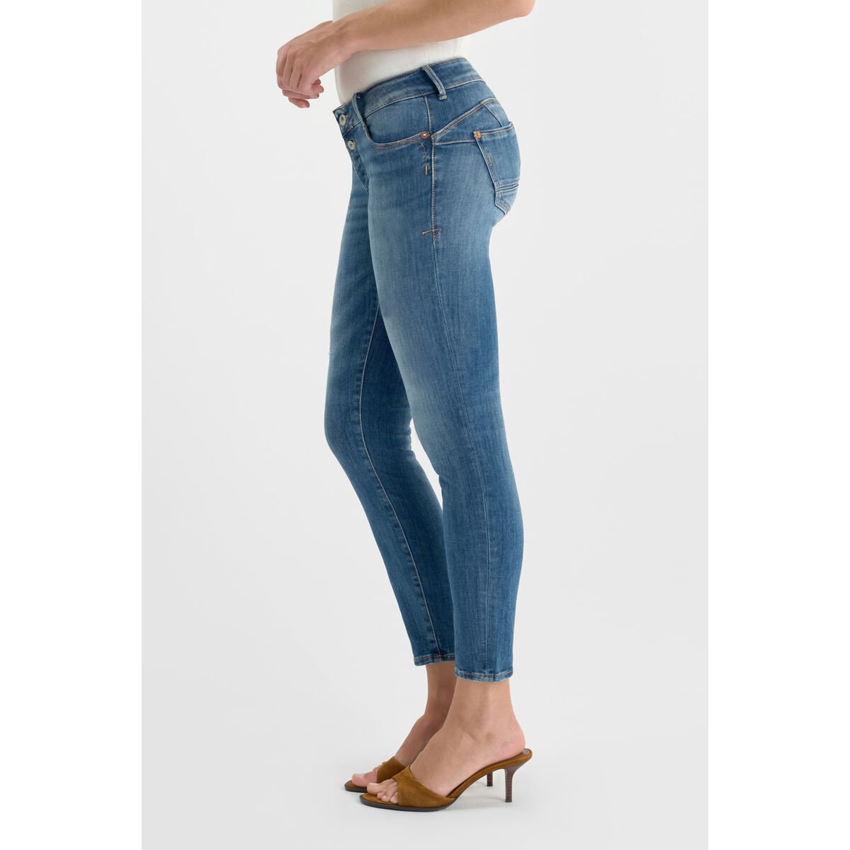 Jeans push-up slim PULP, 7/8ème blue, LE TEMPS DES CERISES