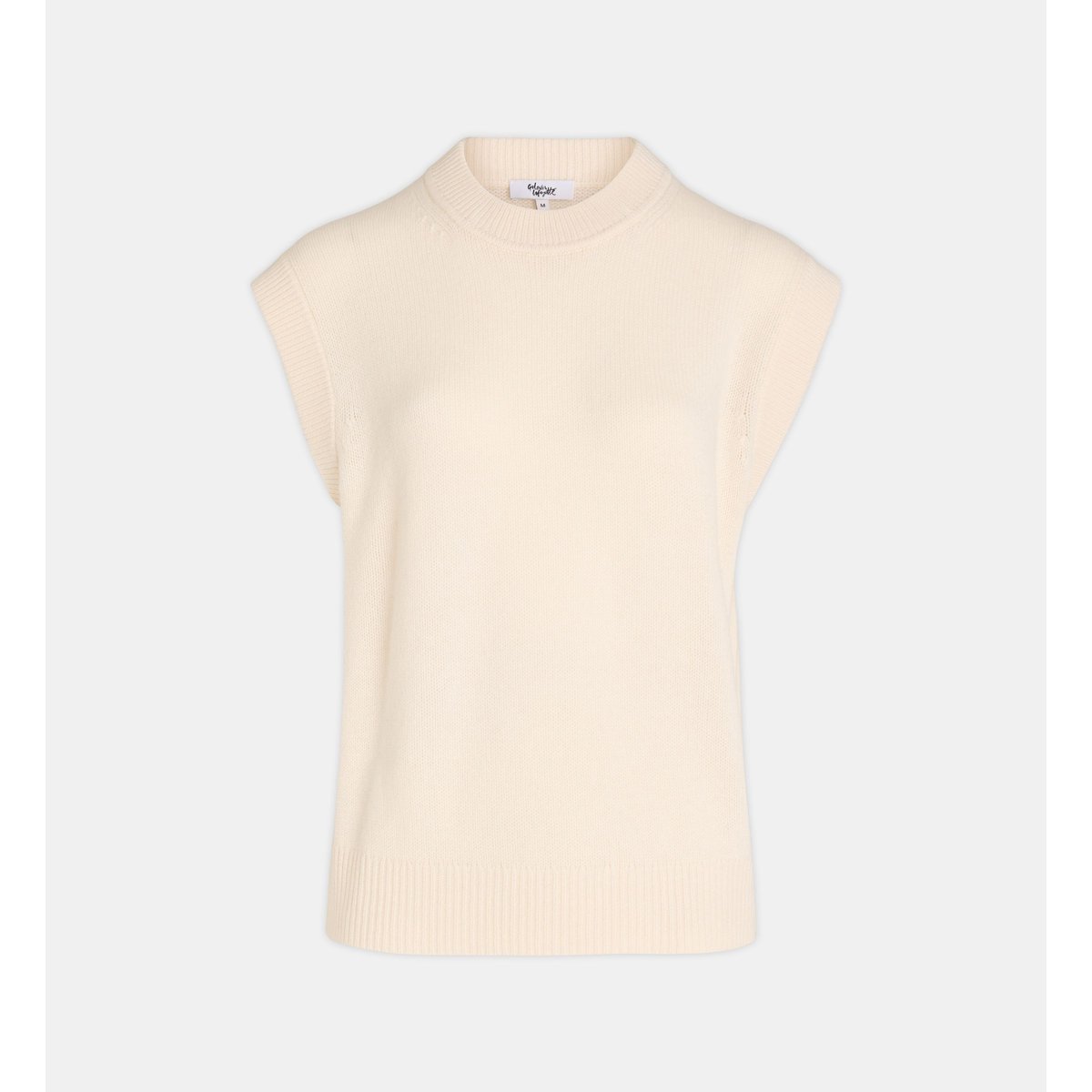 Pull solal sans manches laine et cachemire féminin écru, GALERIES LAFAYETTE